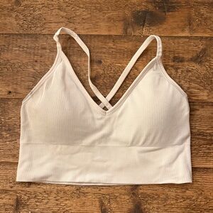 Strappy White DSG Sports Bra